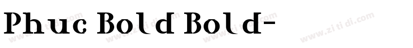 Phuc Bold Bold字体转换